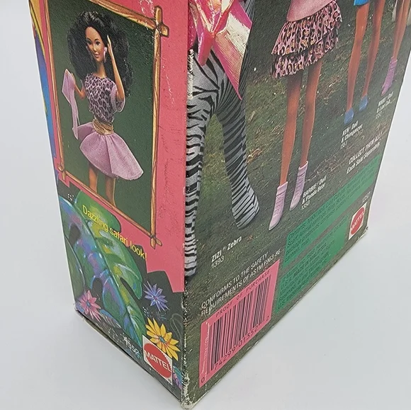 Vintage 1989 Barbie Animal Lovin Nikki Doll & Lion Cub No. 1352 NRFB. - Picture 6 of 10